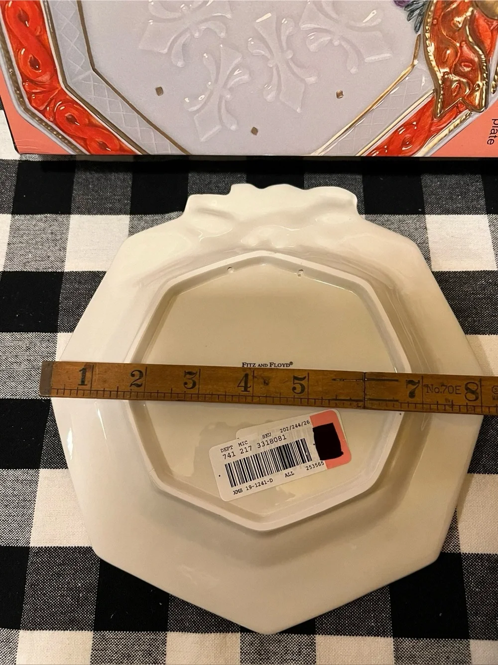 NWT FITZ & FLOYD FATHER NOEL COOKIES FOR SANTA PLATE.
